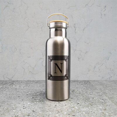 Monogram Art Deco Metal Bottle