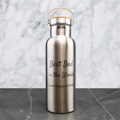 Scripted Message Metal Drink Bottle