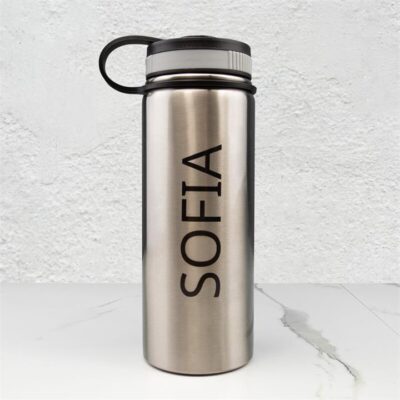 Scripted Name Metal Sports Bottle