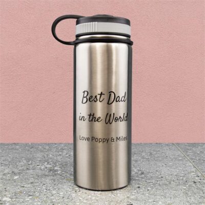 Scripted Message Metal Sports Bottle