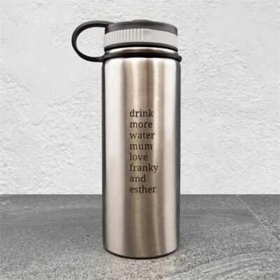 Simple Message Metal Sports Bottle