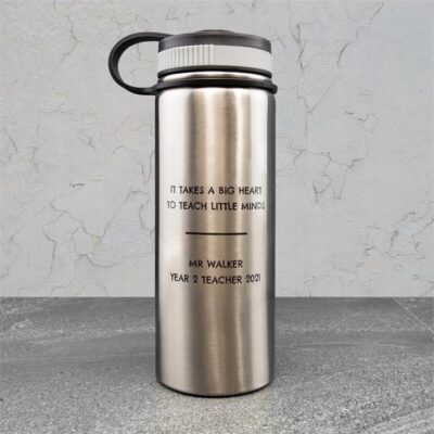 Thank You Message Metal Sports Bottle
