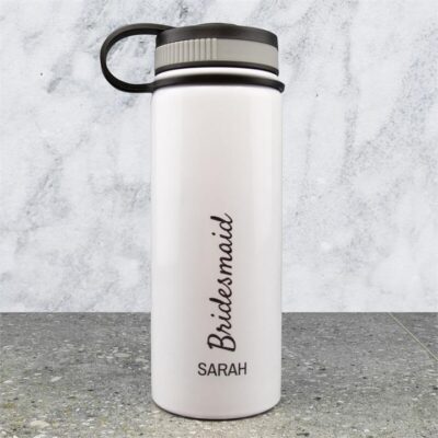 Title Name White Sports Bottle