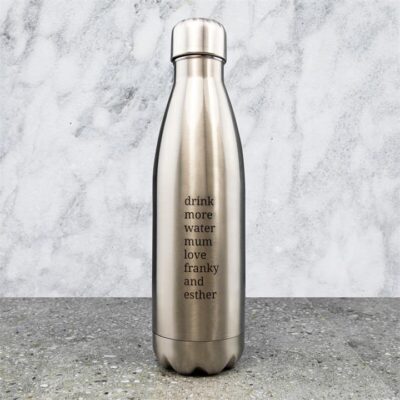 Simple Message Steel Drink Bottle