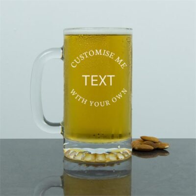 Customised Glass Beer Mug 500ml