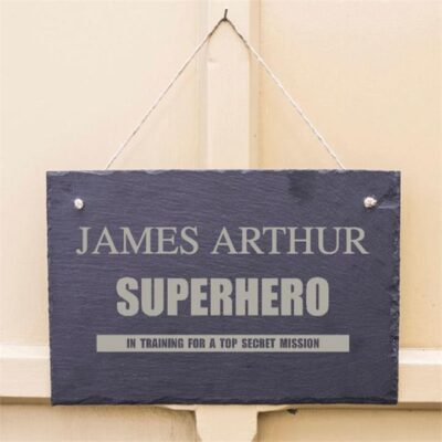 Superhero Personalised Slate Sign