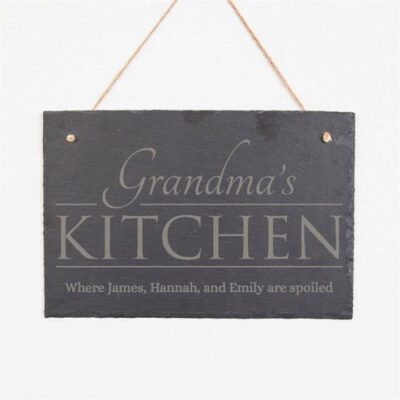 Grandma's Kitchen Personalised Slate Sign