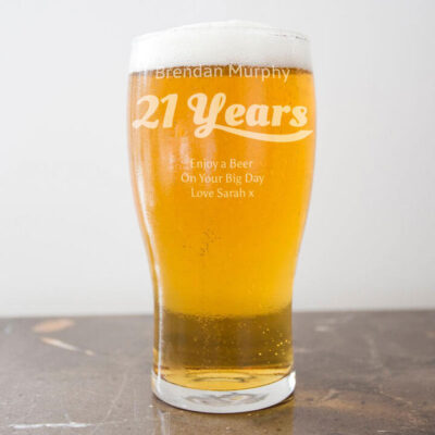 Personalised Birthday Pint Glass 570ml