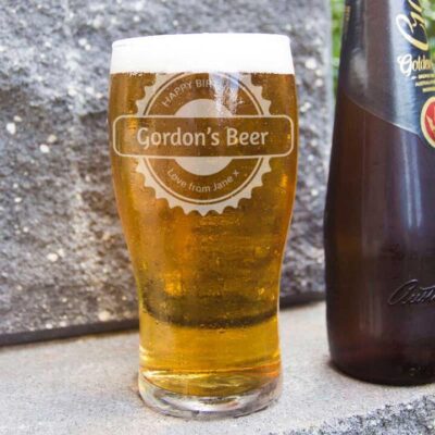 Happy Birthday Custom Beer Glass 570ml