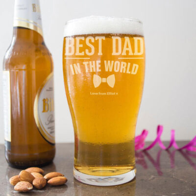 The Best Dad's Engraved 570ml Pint Glass