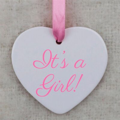 It's a Girl Heart Ornament