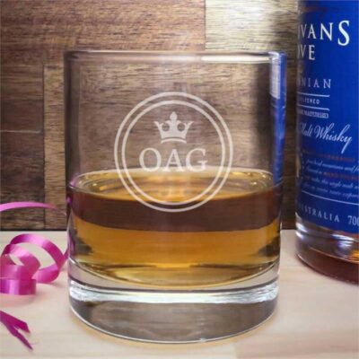 Personalised Crown Whisky Tumbler