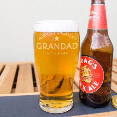 Personalised Pint Glass for Grandad 570ml