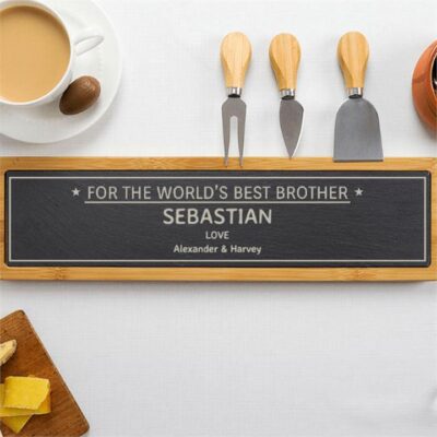 World's Best Brother Cheese Board