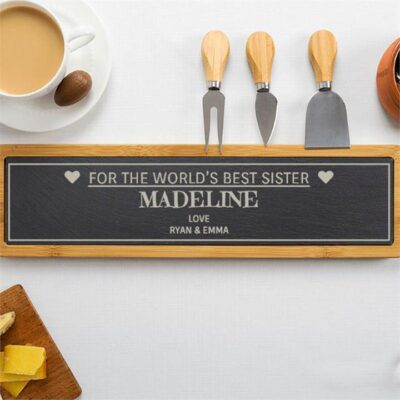 For The World's Best Sister Serving Board