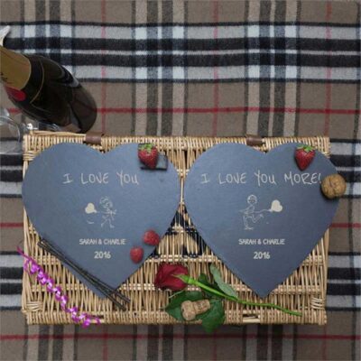I Love You Slate Heart Pair