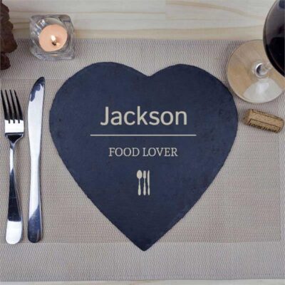 Food Lover Slate Heart