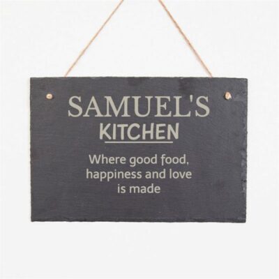 Their Kitchen Personalised Slate Sign
