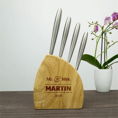 Mr & Mrs 4pc Stainless Knife Set