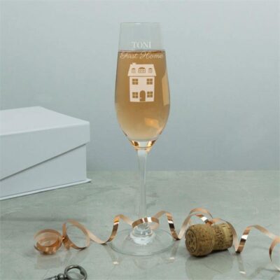 Housewarming Personalised Crystal Flute