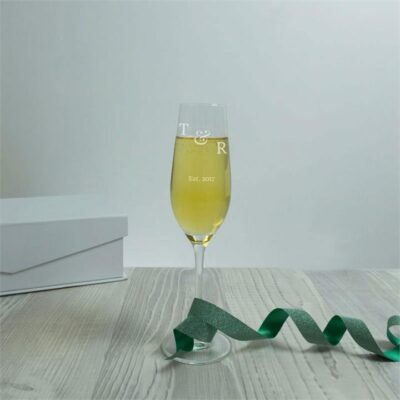 Their Initials Personalised Crystal Flutes