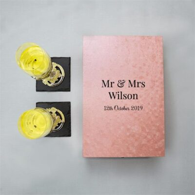 Personalised Congratulations Wedding Champagne Glass Set