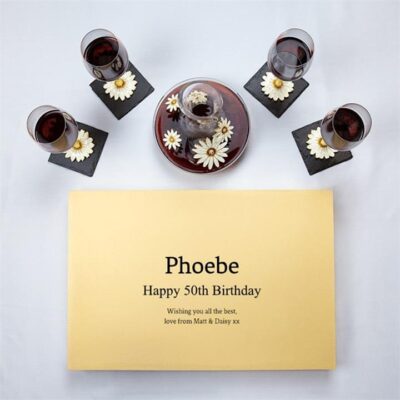 Personalised Crystal Wine Decanter Daisy Set