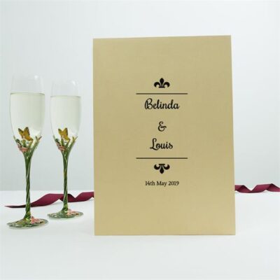 Personalised Butterfly Crystal Champagne Flutes