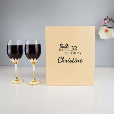 Daisy Crystal Wine Glasses