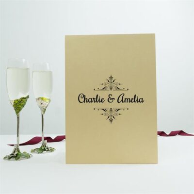 Champagne Crystal Flutes Frog Set