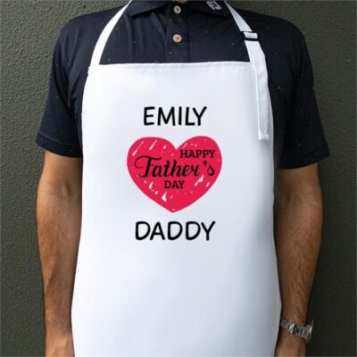 Heart Daddy Personalised Apron