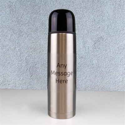 Personalised Silver Thermal Flask